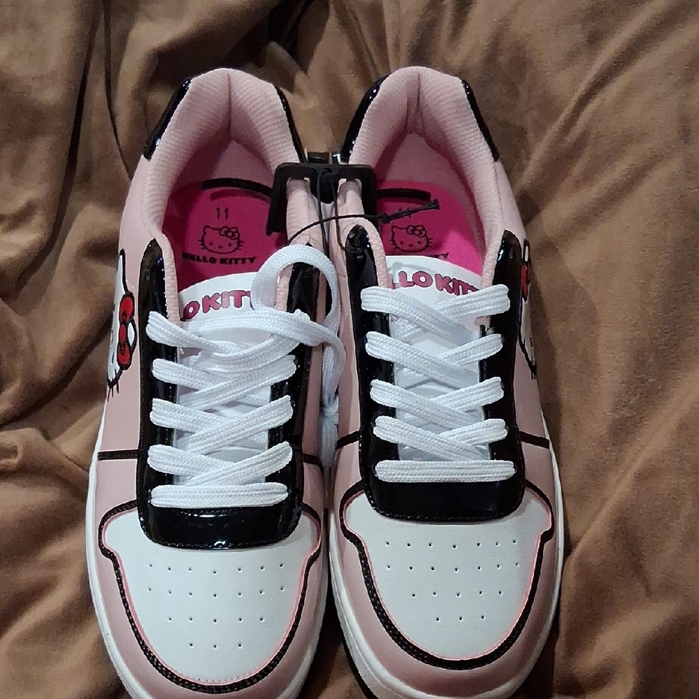 Hello Kitty Pink and Black Athletic Shoes